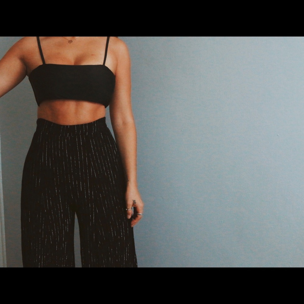 Black sparkle pants